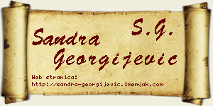 Sandra Georgijević vizit kartica